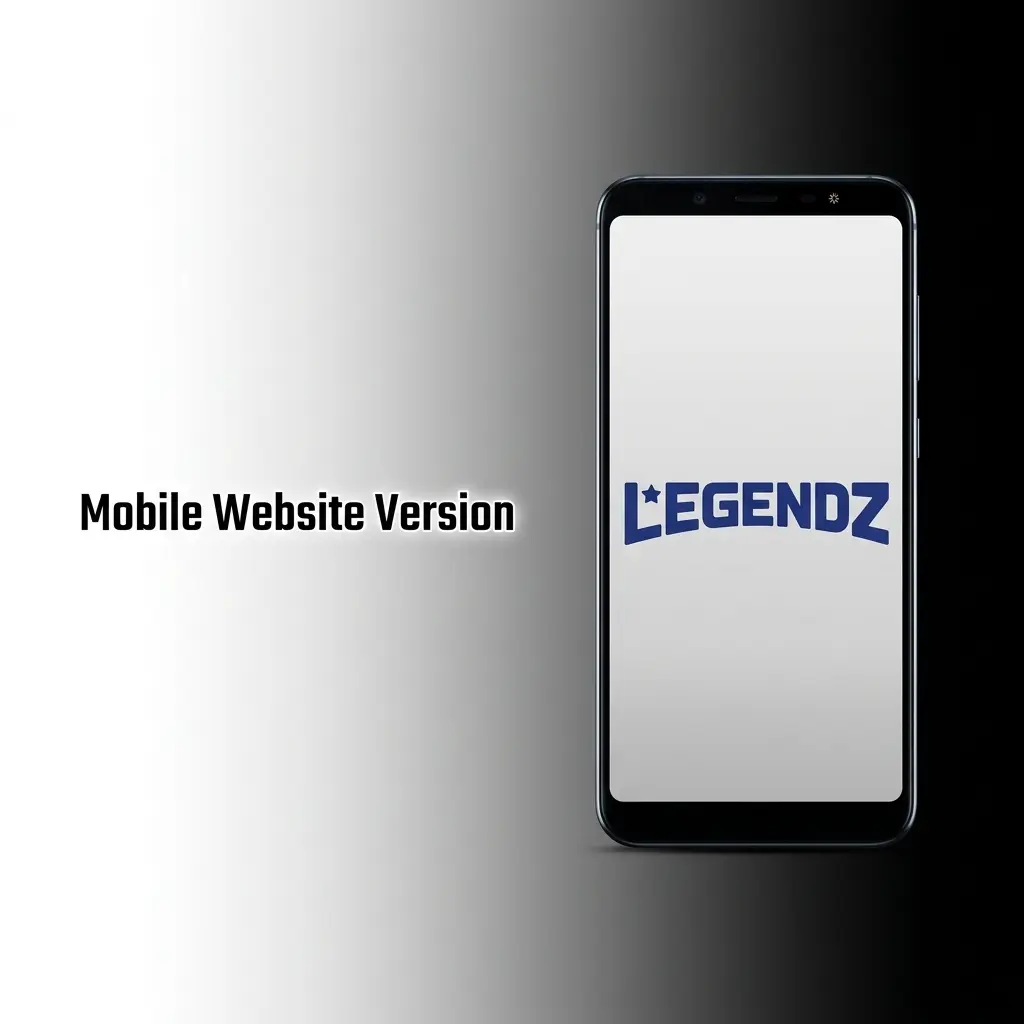 Legendz Casino mobile website on smartphone showing sportsbook, casino games, and account dashboard in responsive layout