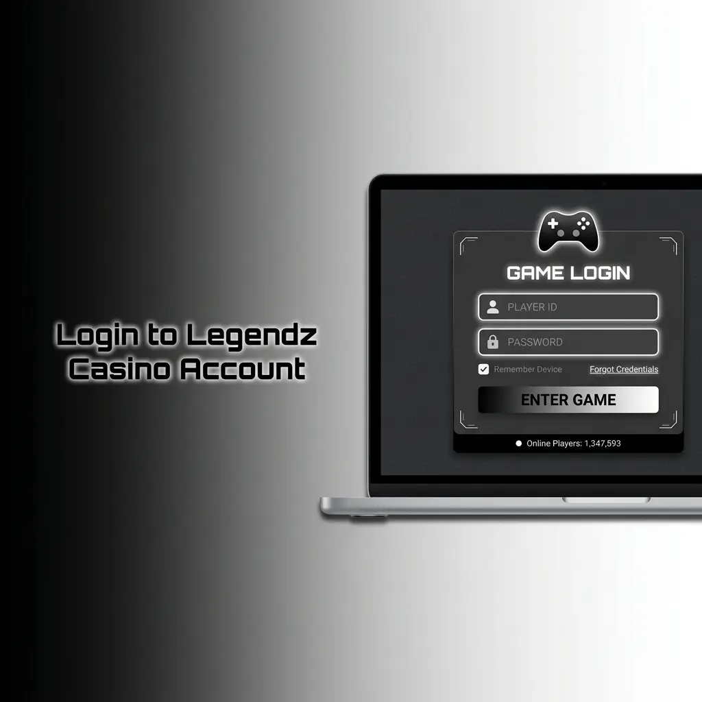 Legendz Casino login page showing sign-in form with email and password fields to access your account dashboard